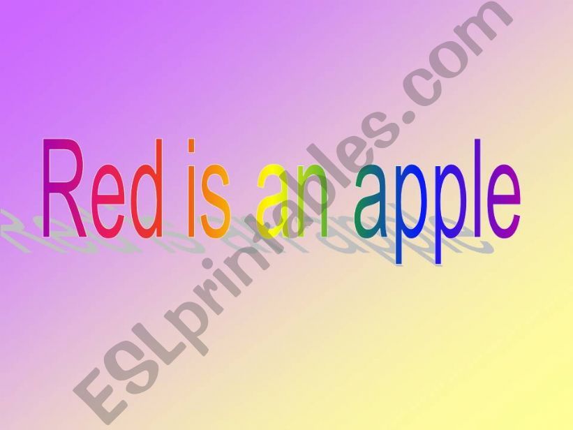 Red is an apple powerpoint