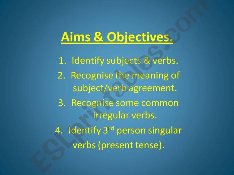 Subject Verb Agreement powerpoint