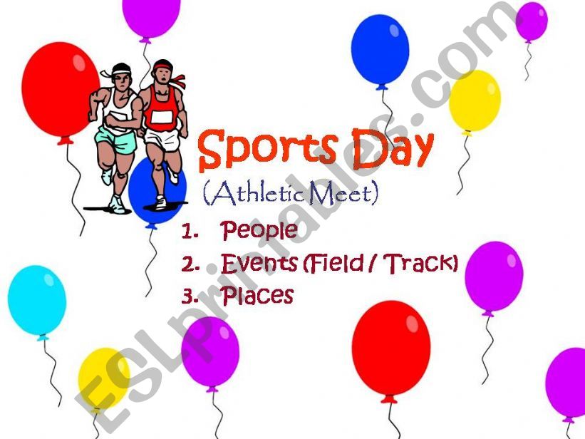 Sports Day/ Athlete Meet  powerpoint