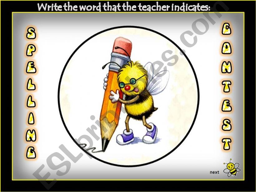 Spelling Contest powerpoint