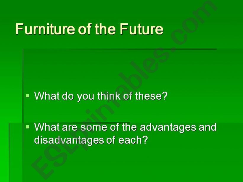 Furniture of the Future powerpoint