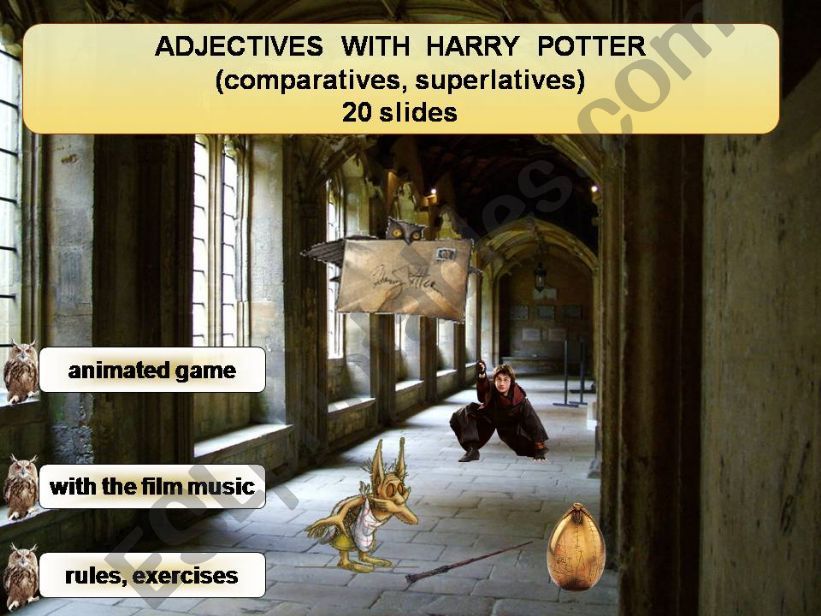 Adjectives with Harry Potter powerpoint