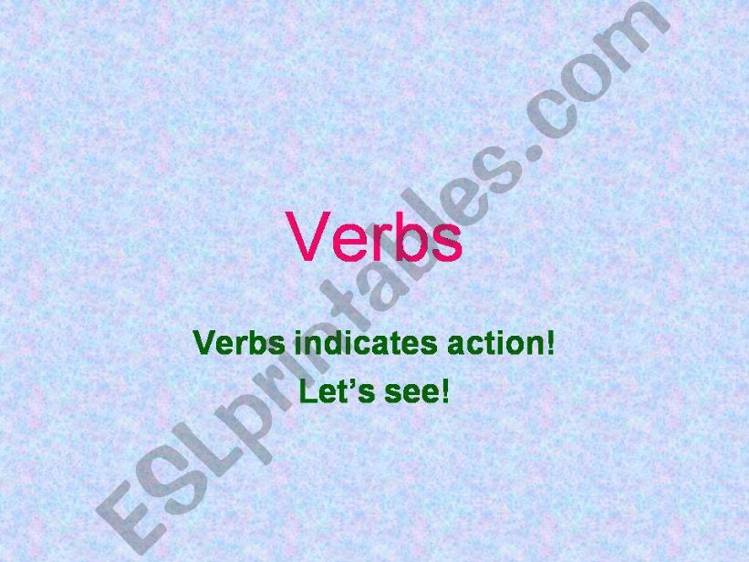 Verbs powerpoint