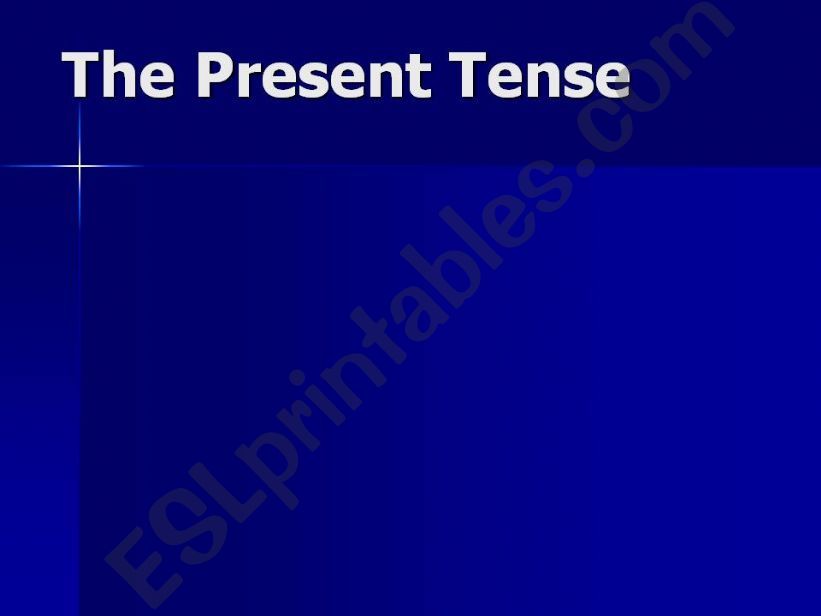 The Present Tens e powerpoint