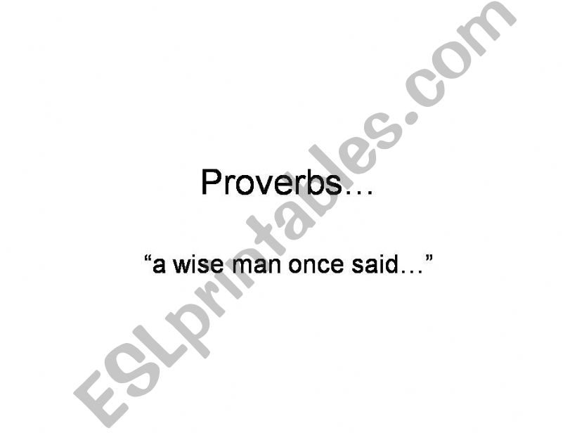 proverbs powerpoint