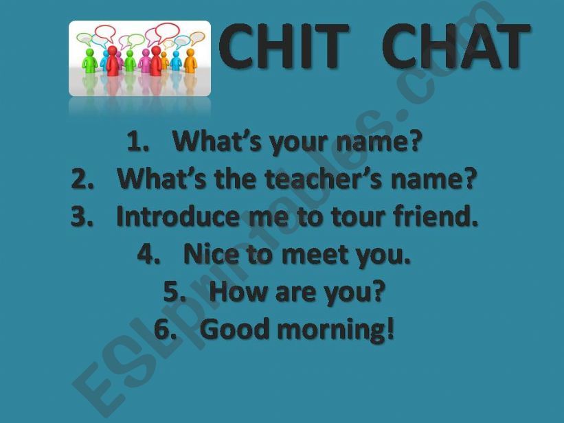 Chit Chat 1a powerpoint