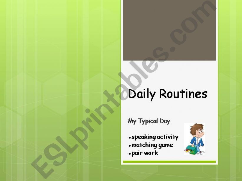 Daily Routines powerpoint