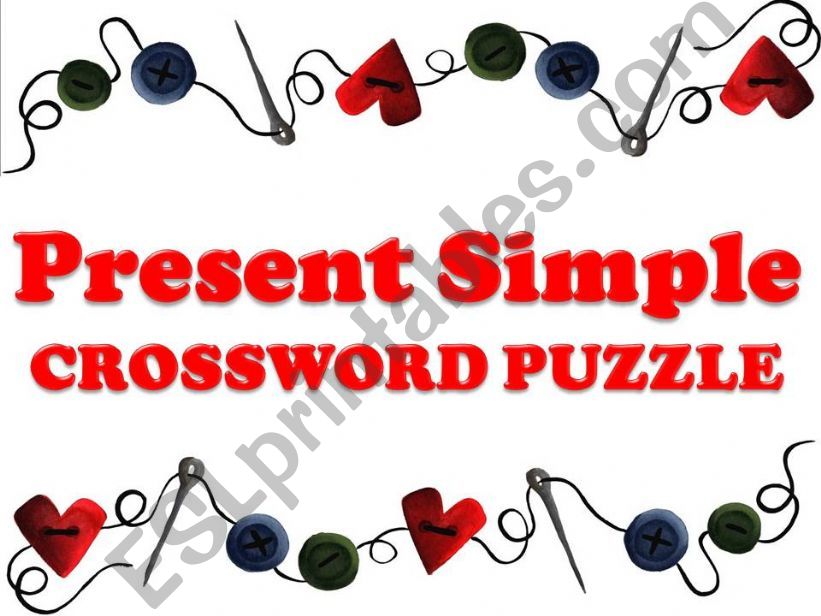 PRESENT SIMPLE - CROSSWORD PUZZLE