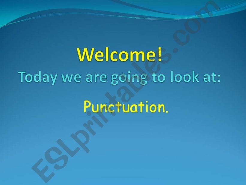Punctuation powerpoint