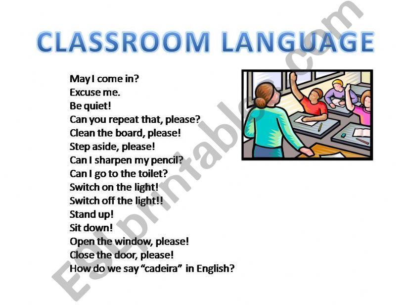 CLASSROOM LANGUAGE powerpoint