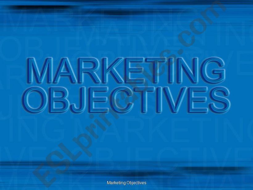 markitin objectives powerpoint