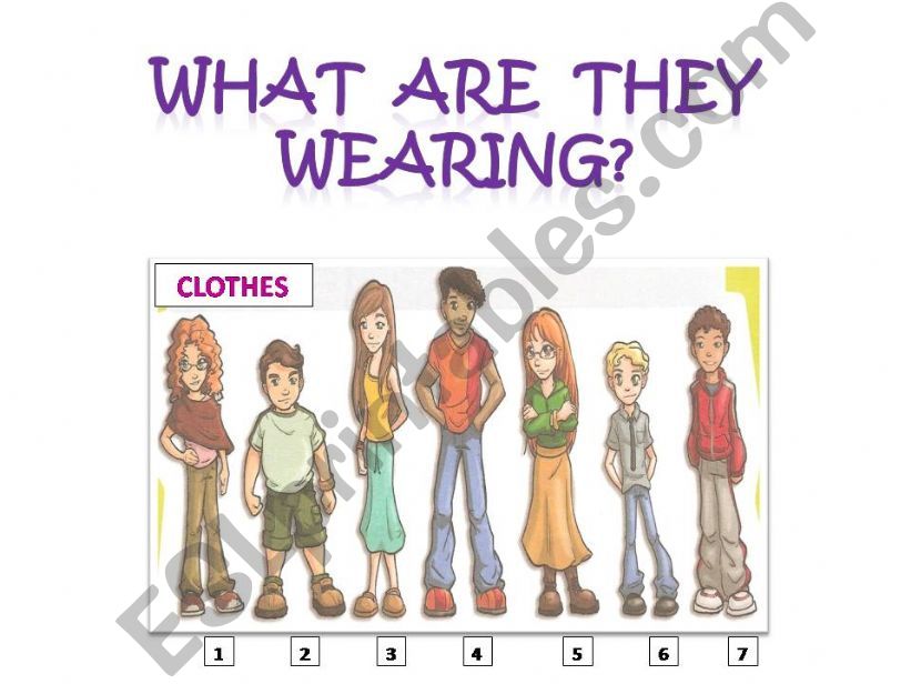 WHAT ARE THEY WEARING? powerpoint