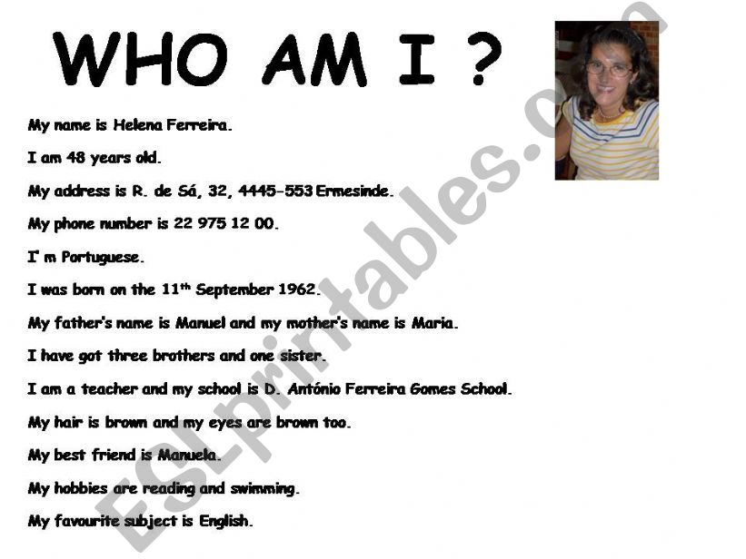PERSONAL IDENTIFICATION powerpoint