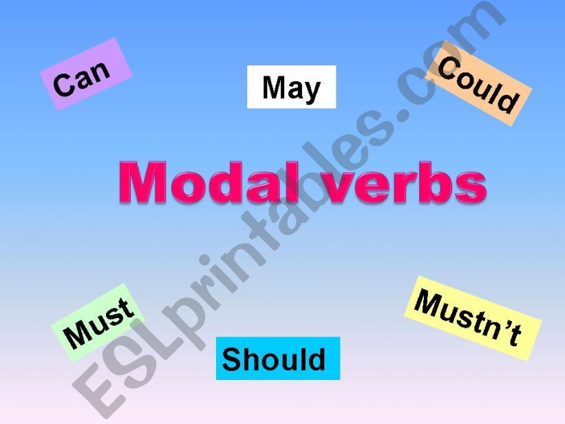 Modal verbs  powerpoint