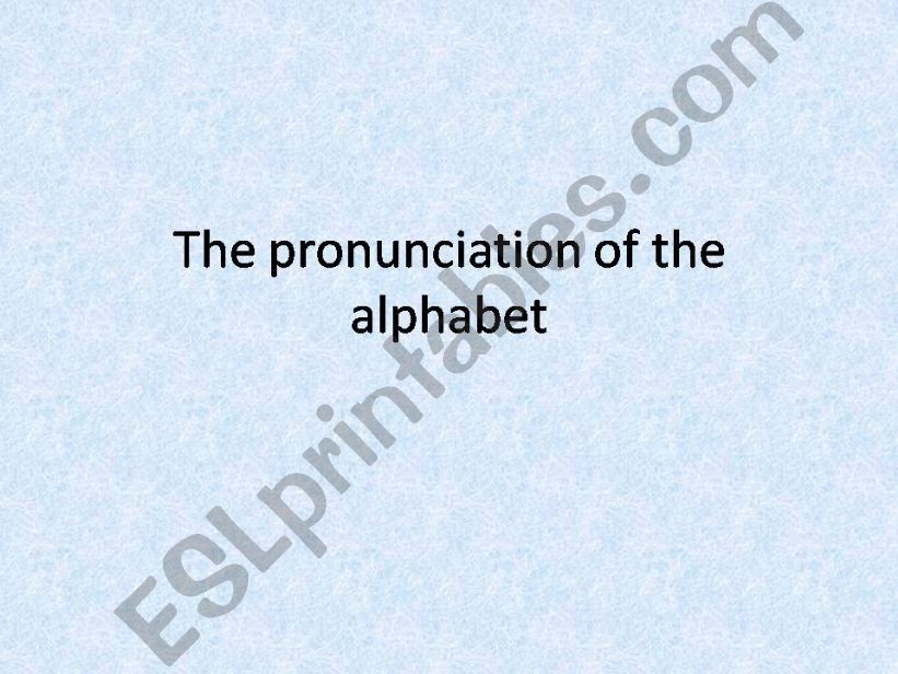 The sounds of the alphabet powerpoint