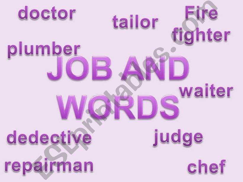 jobs and words related to that job 