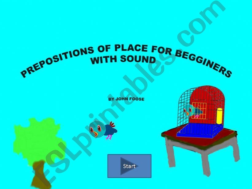 Prepositions of place presentation and exercise (sound) part 1