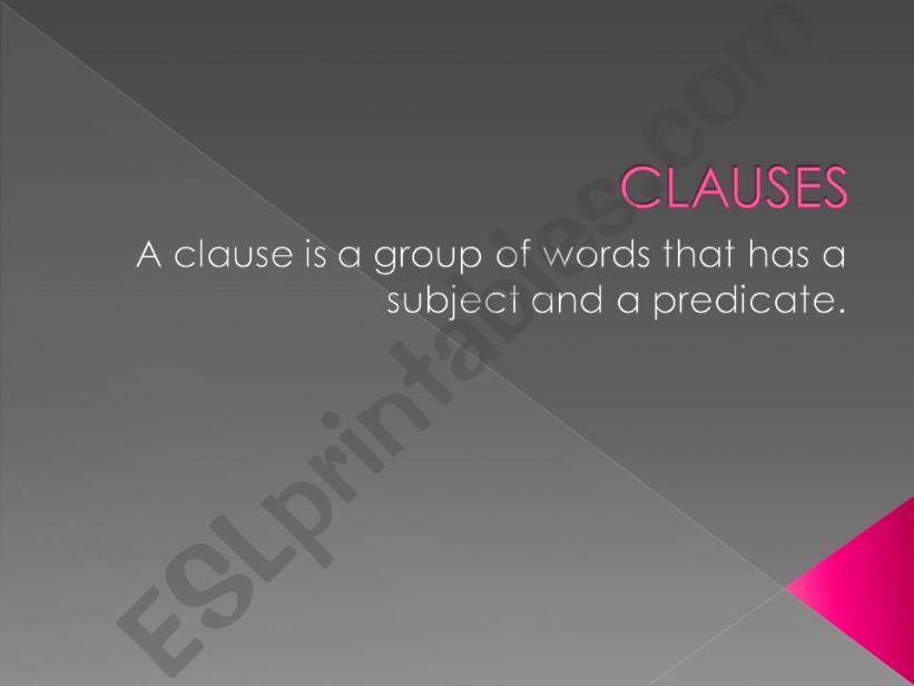 clauses, compound sentences and complex sentences