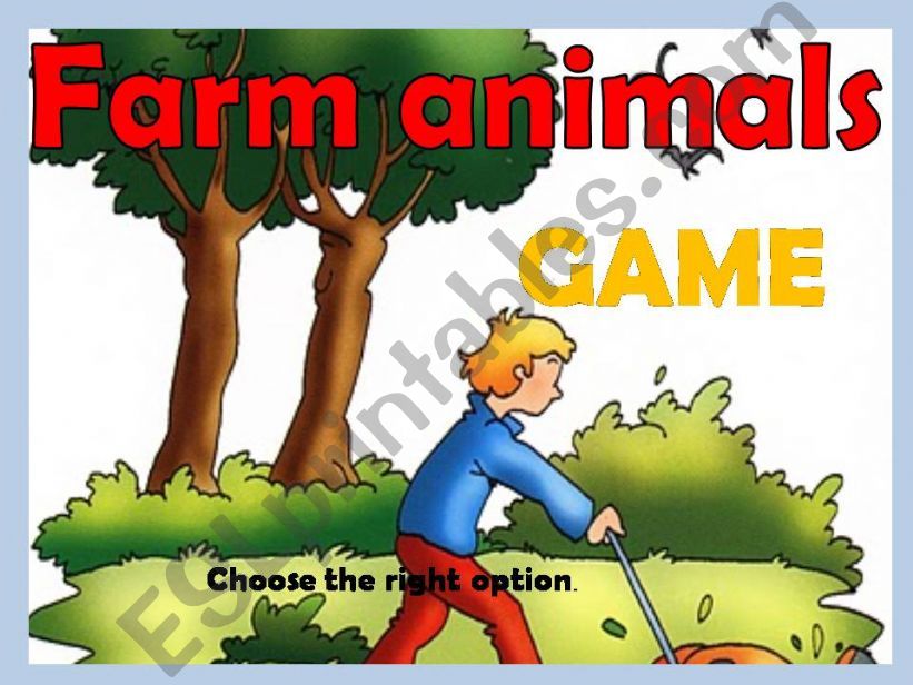 FARM ANIMALS - GAME powerpoint