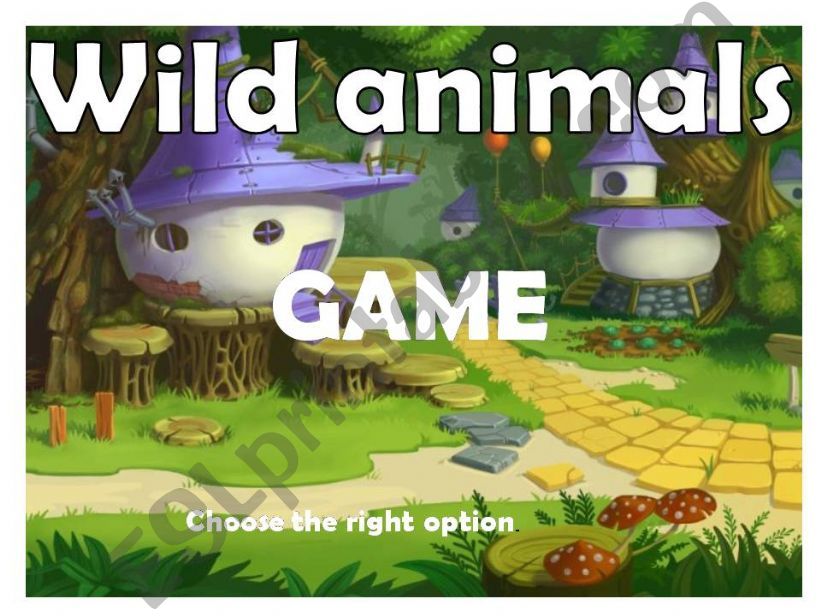 WILD ANIMALS - GAME powerpoint