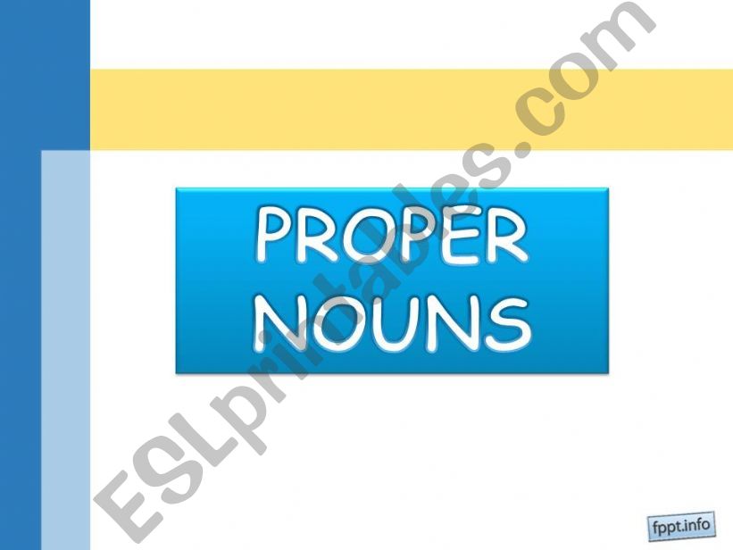 Proper Nouns powerpoint