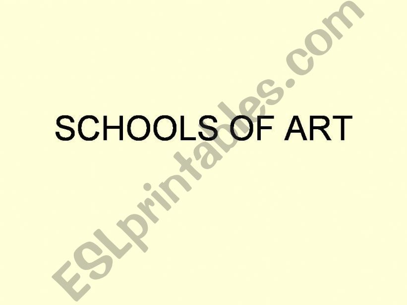 schools of art powerpoint