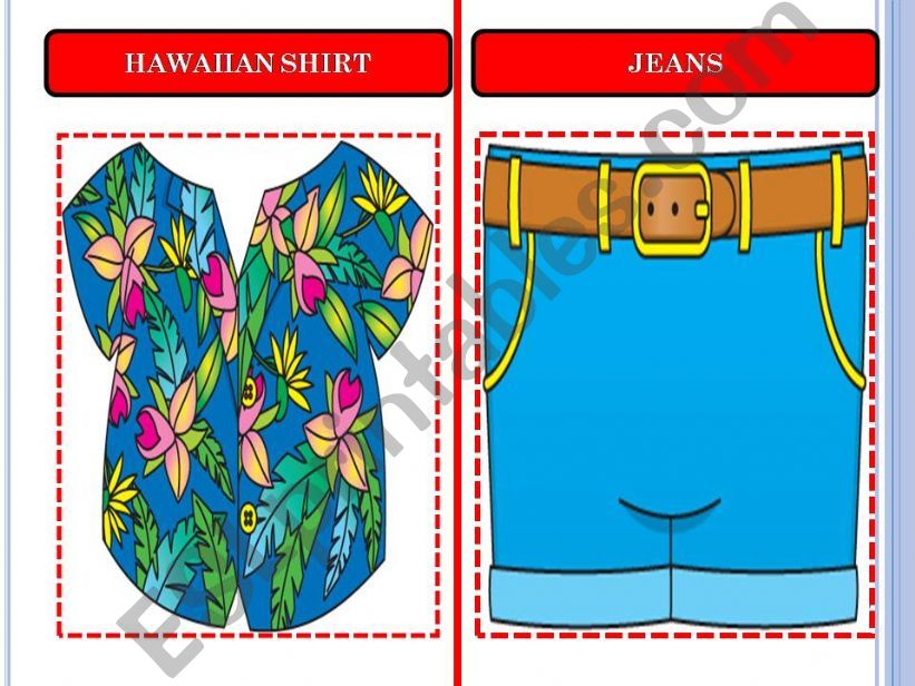 CLOTHES FLASHCARDS SET-1 powerpoint