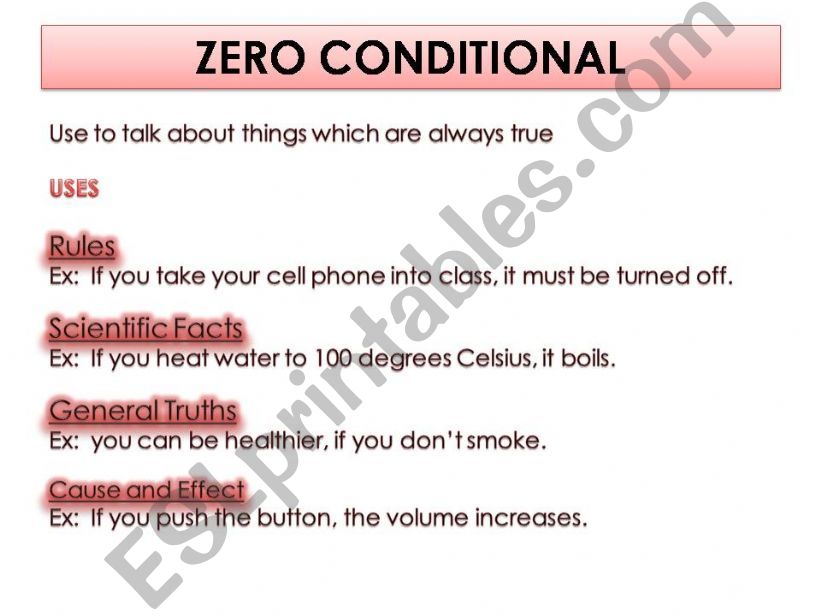 ZERO CONDITONAL powerpoint