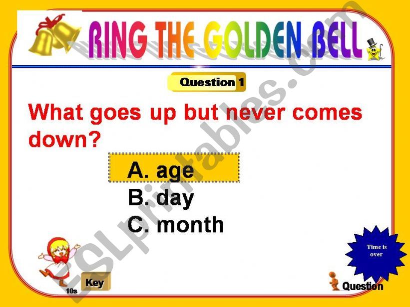 Some amazing questions for the RING THE GOLDEN BELL  game