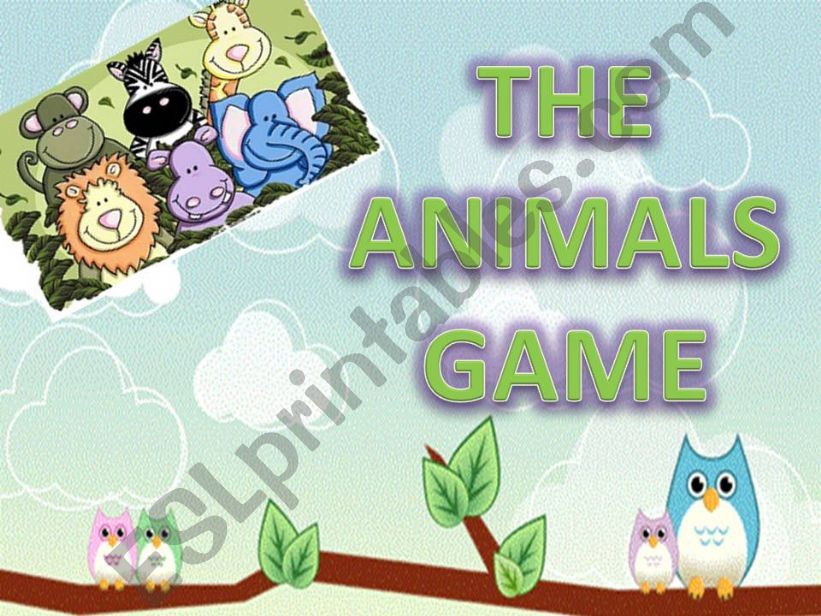 Animal game powerpoint