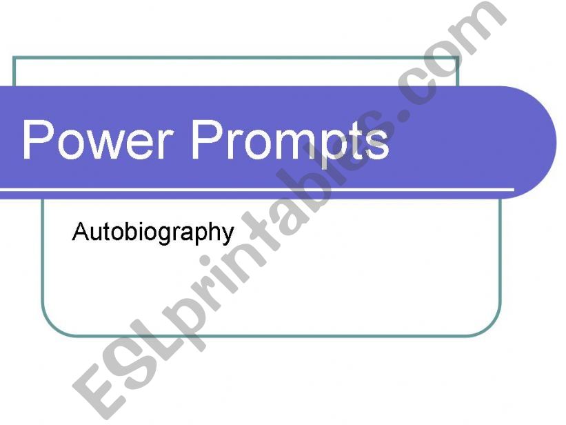 Autobiography powerpoint