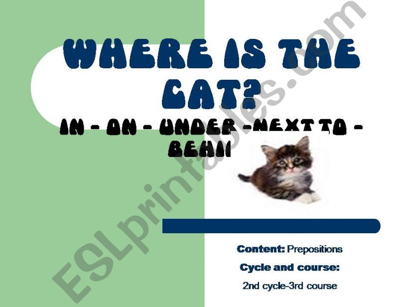 where is the cat? powerpoint