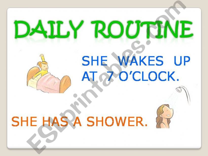 DAILY ROUTINE powerpoint