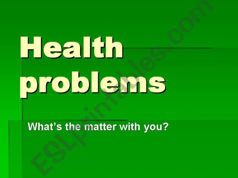 Health problems  powerpoint