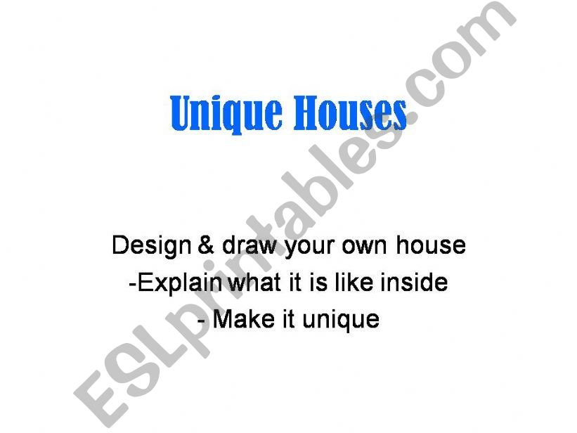 Unique Houses powerpoint