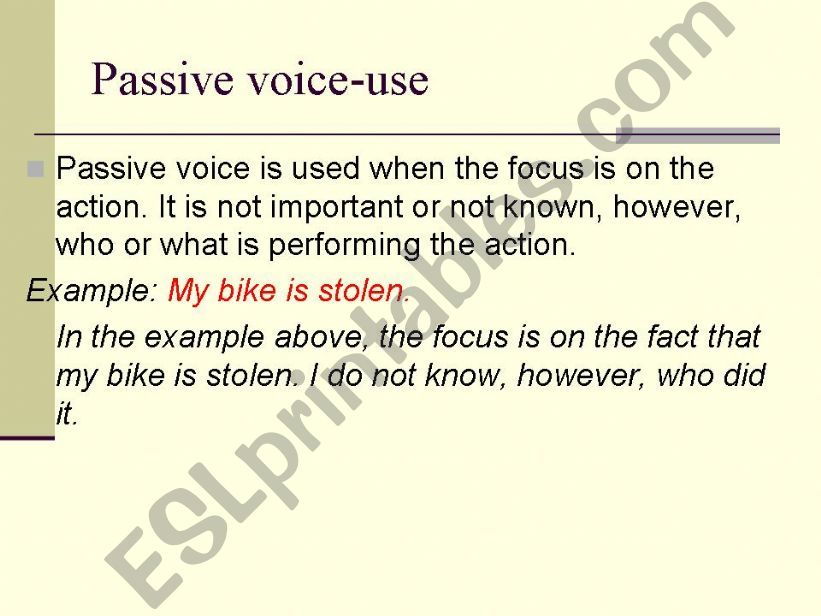 Present Passive powerpoint