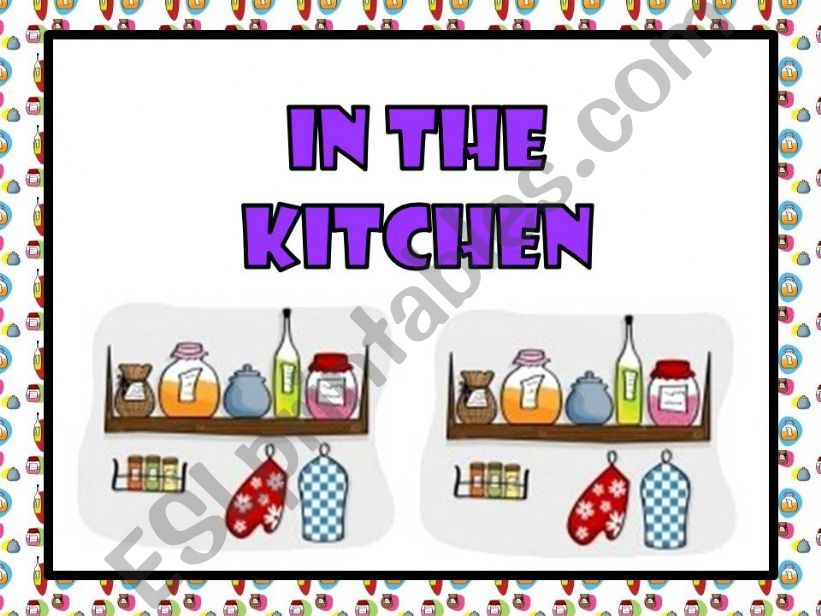 IN THE KITCHEN - 20 SLIDES powerpoint