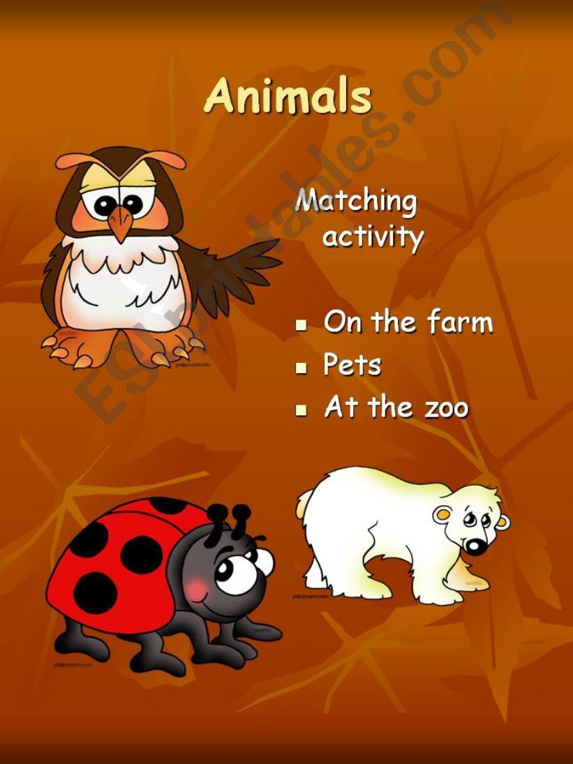 ESL - English PowerPoints: Animals ESL - English PowerPoints: Animals