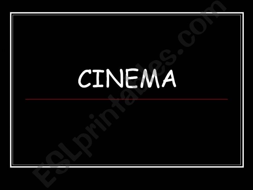 Cinema (1 of 3) powerpoint