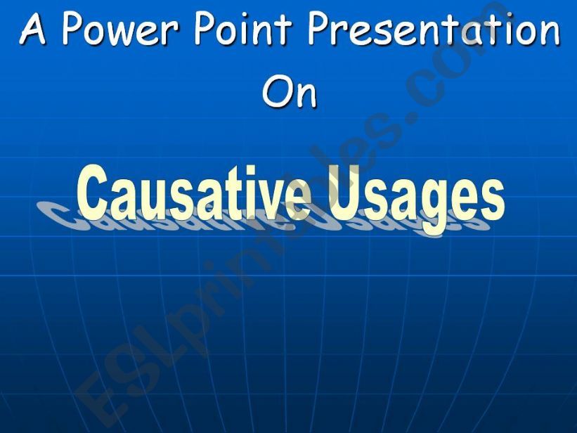 Causative Usage powerpoint