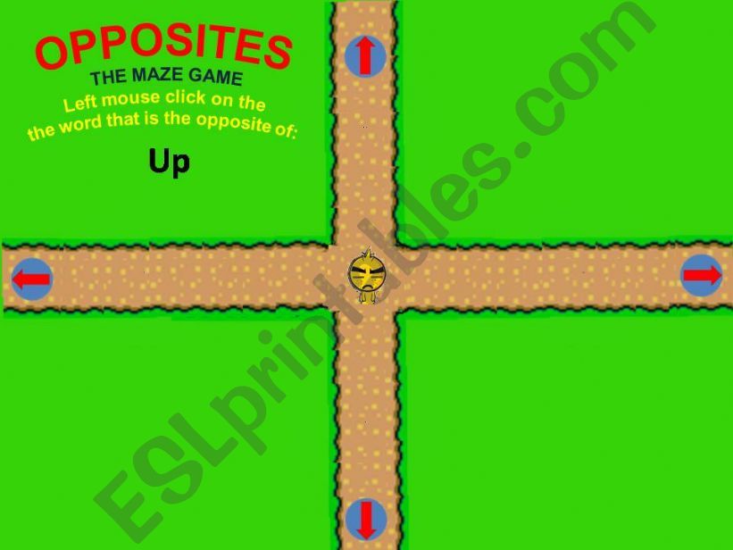 Opposites Maze Game (20 slides)
