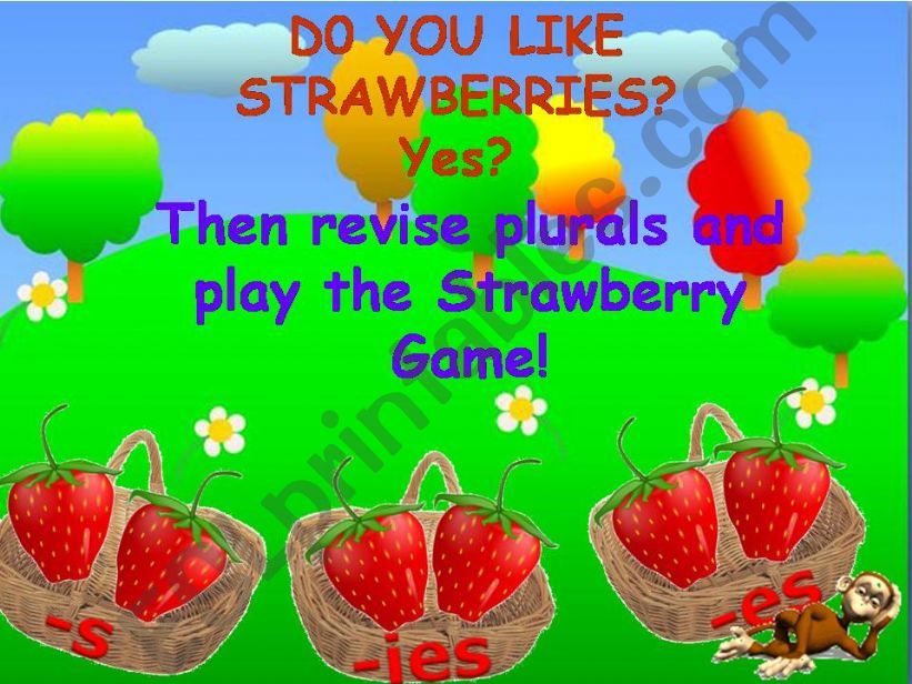 Strawberry - Plurals of Nouns - Rules