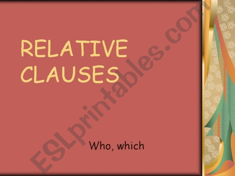 Relative Clauses powerpoint