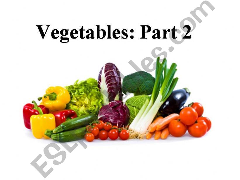 Vegetables 2: vivid pictures showing different vegetables