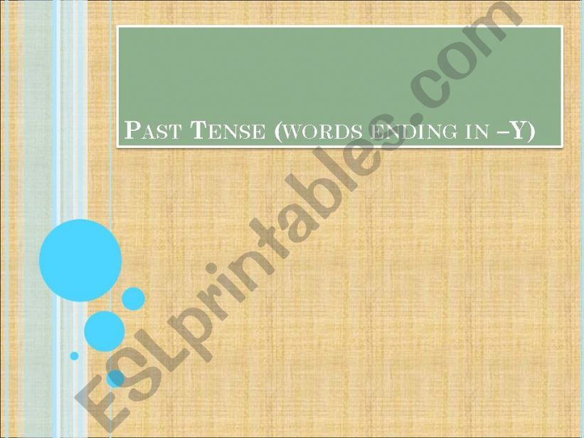 Past Tense powerpoint