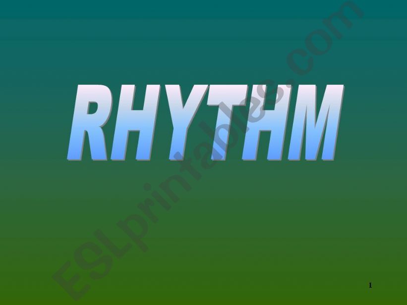 Rhythm powerpoint