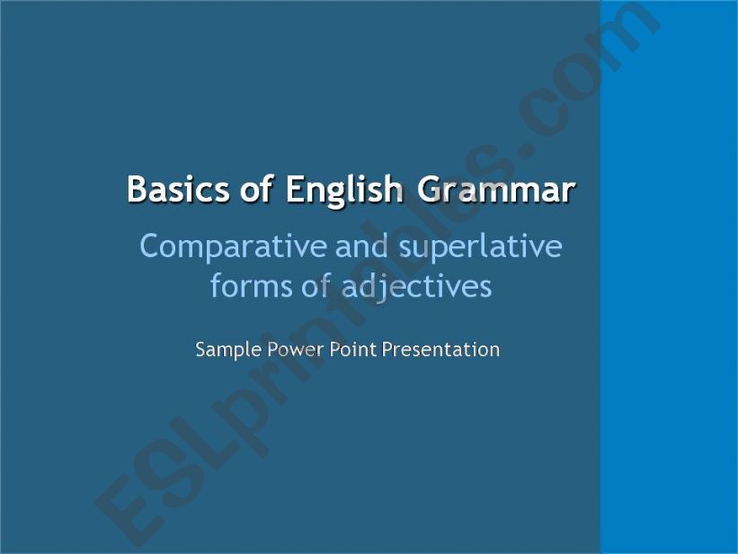 Basics of English Grammar powerpoint