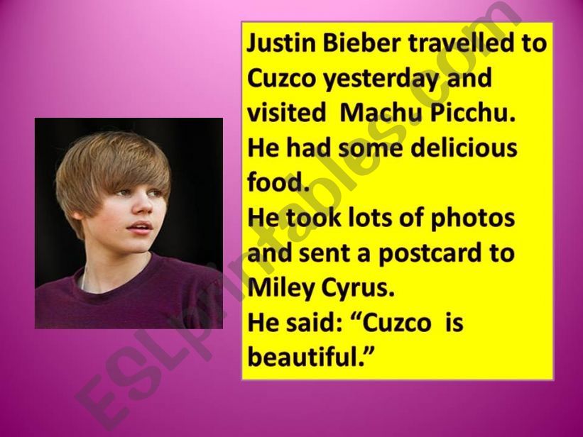 Yesterday Justin powerpoint