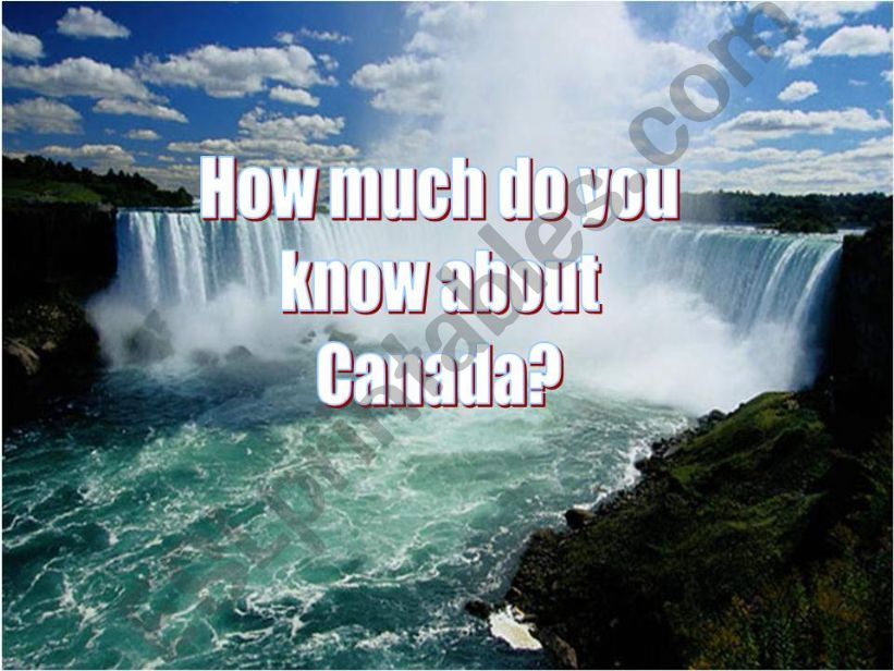 Quiz about Canada powerpoint