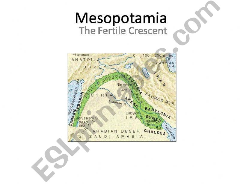 Mesopotamia:  The Fertile Crescent